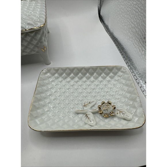 Vintage Tilso Trinket Box‎ With Matching Trinket Dishes - Picture 3 of 8